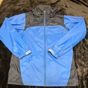 Men's Glennaker Lake Rain Jacket Columbia blue and navy men’s